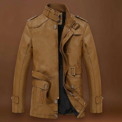 Cole - Jaqueta de couro longa