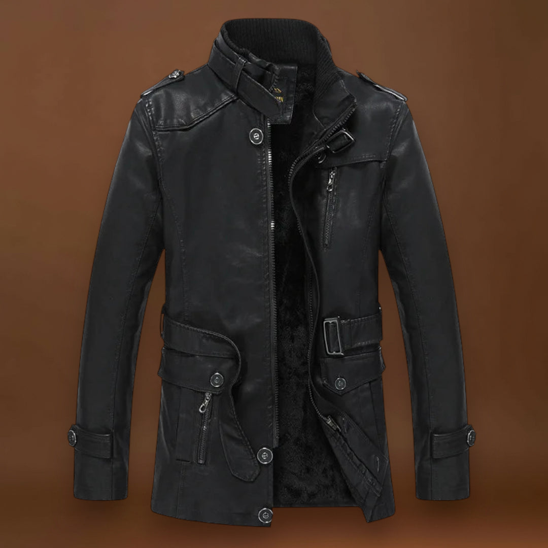 Cole - Jaqueta de couro longa