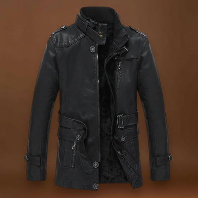 Cole - Jaqueta de couro longa