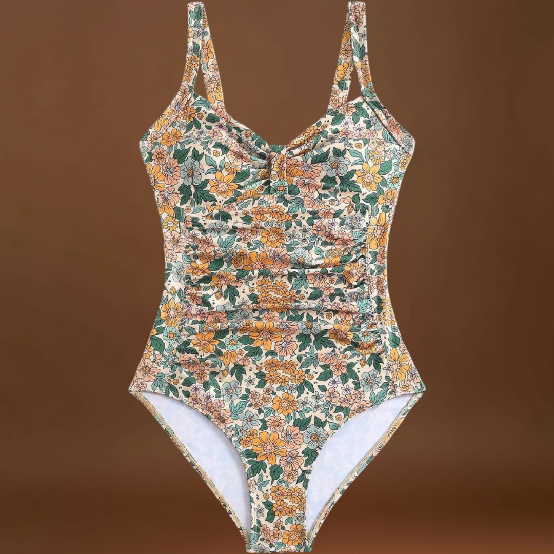 Luísa - Fato de banho com decote halter floral
