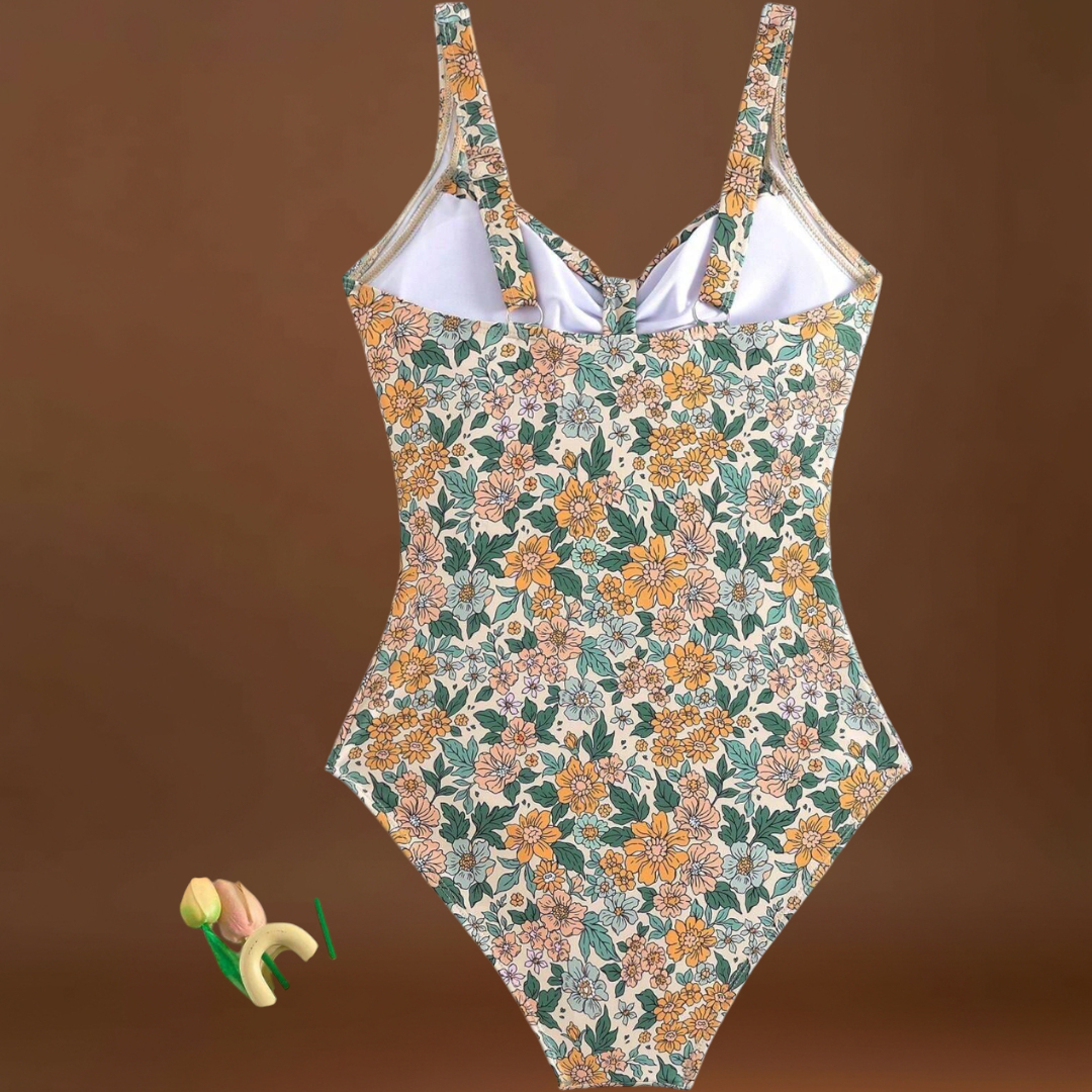 Luísa - Fato de banho com decote halter floral