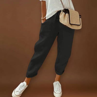 Bibi - Calças de linho elegantes e descontraídas