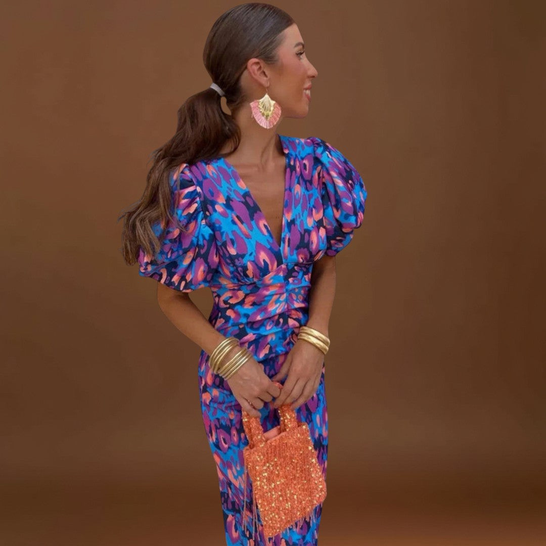 Vanessa - Vestido elegante com decote em V