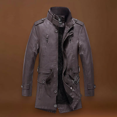 Cole - Jaqueta de couro longa