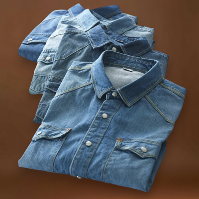 Camisa - Mistura Escovada com Botões à Frente e Ajuste Quente e Respirável