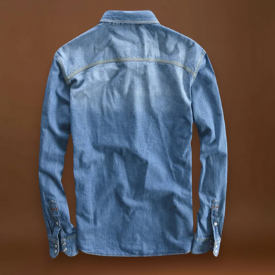 Camisa - Mistura Escovada com Botões à Frente e Ajuste Quente e Respirável