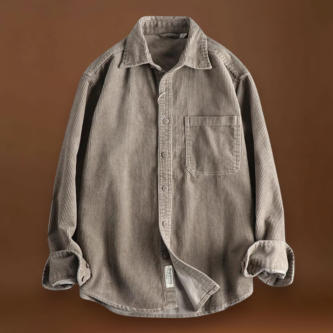 Camisa - Textura Corduroy & Costuras Reforçadas Para Sobreposição