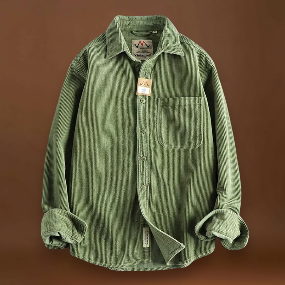 Camisa - Textura Corduroy & Costuras Reforçadas Para Sobreposição