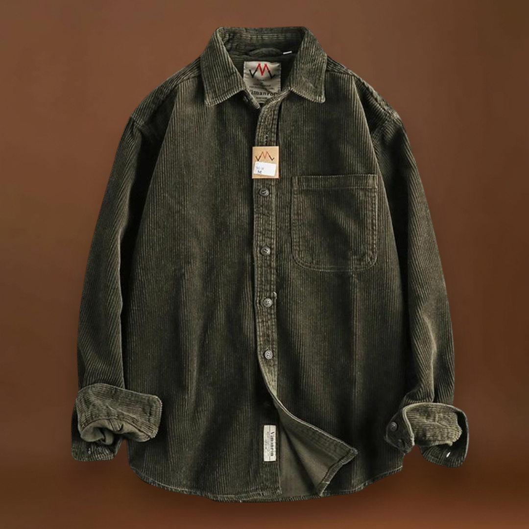 Camisa - Textura Corduroy & Costuras Reforçadas Para Sobreposição