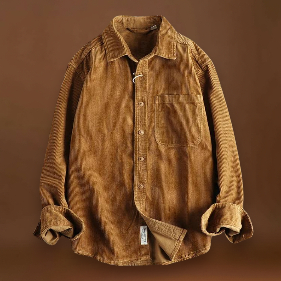 Camisa - Textura Corduroy & Costuras Reforçadas Para Sobreposição