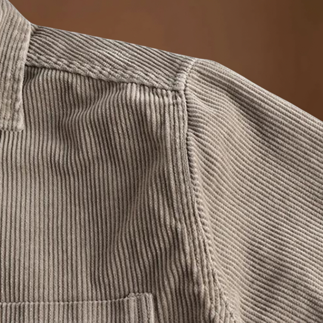Camisa - Textura Corduroy & Costuras Reforçadas Para Sobreposição