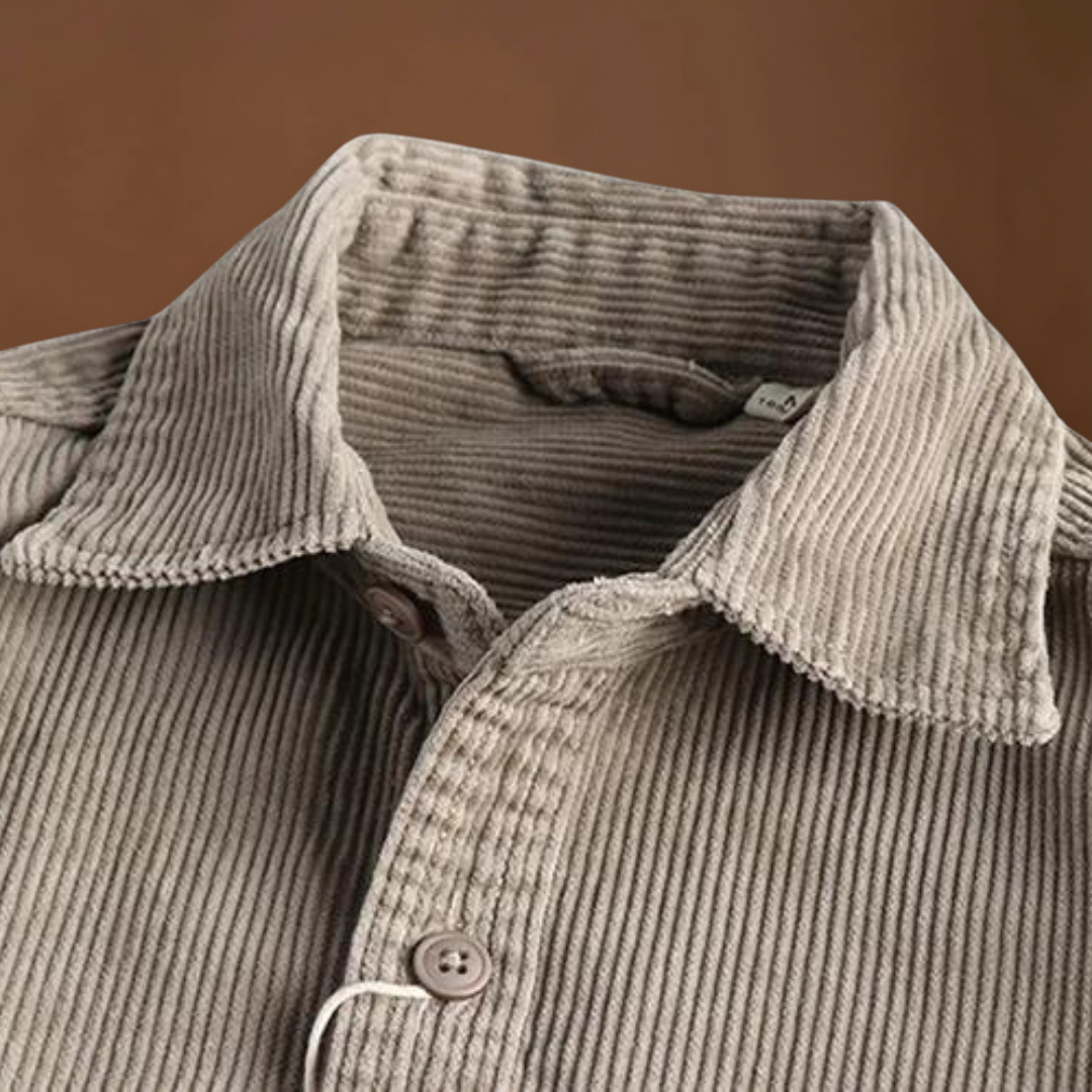 Camisa - Textura Corduroy & Costuras Reforçadas Para Sobreposição