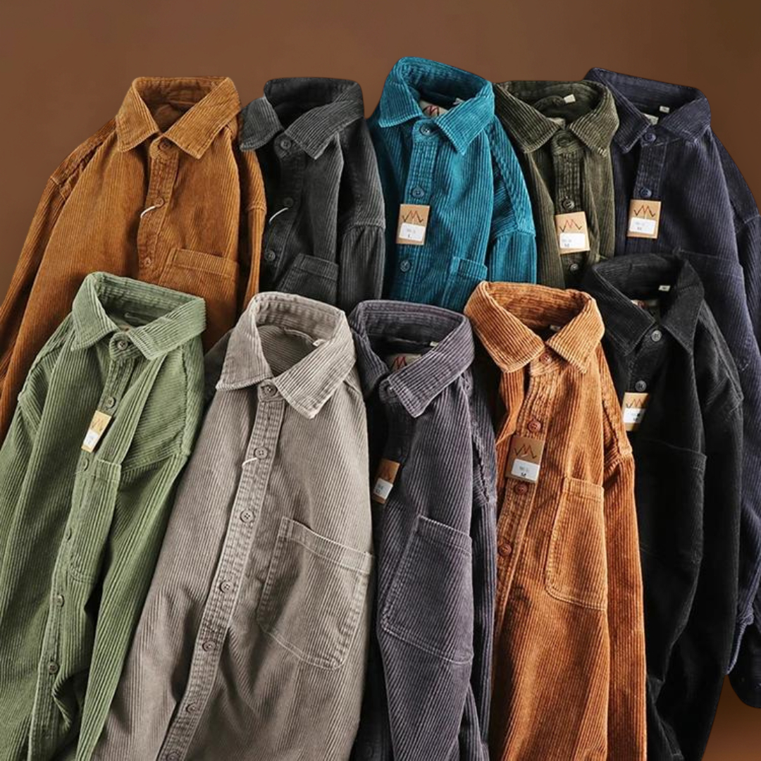 Camisa - Textura Corduroy & Costuras Reforçadas Para Sobreposição