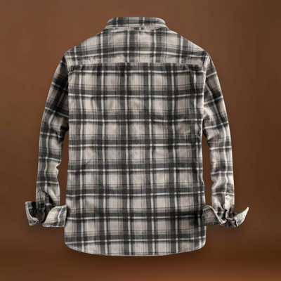 Camisa - Mistura de Corduroy com Botões à Frente e Forma Relaxada