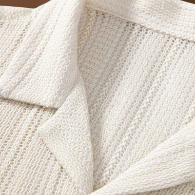 Camisa - Gola Canelada & Mistura de Poliéster Leve