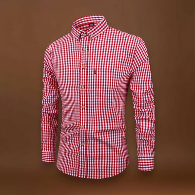 Camisa - Xadrez e Mistura Suave para Movimento Natural