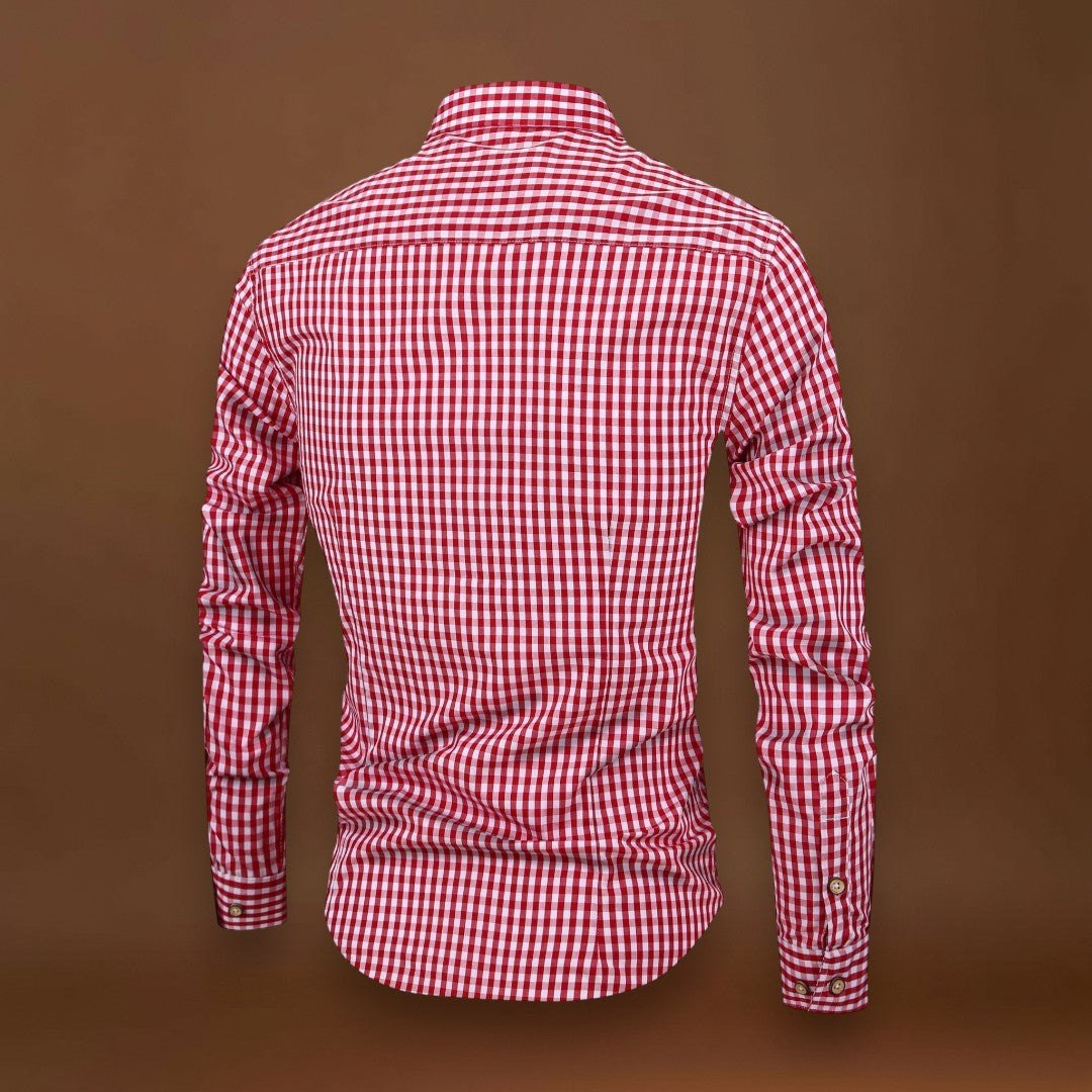 Camisa - Xadrez e Mistura Suave para Movimento Natural