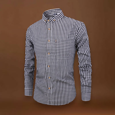 Camisa - Xadrez e Mistura Suave para Movimento Natural