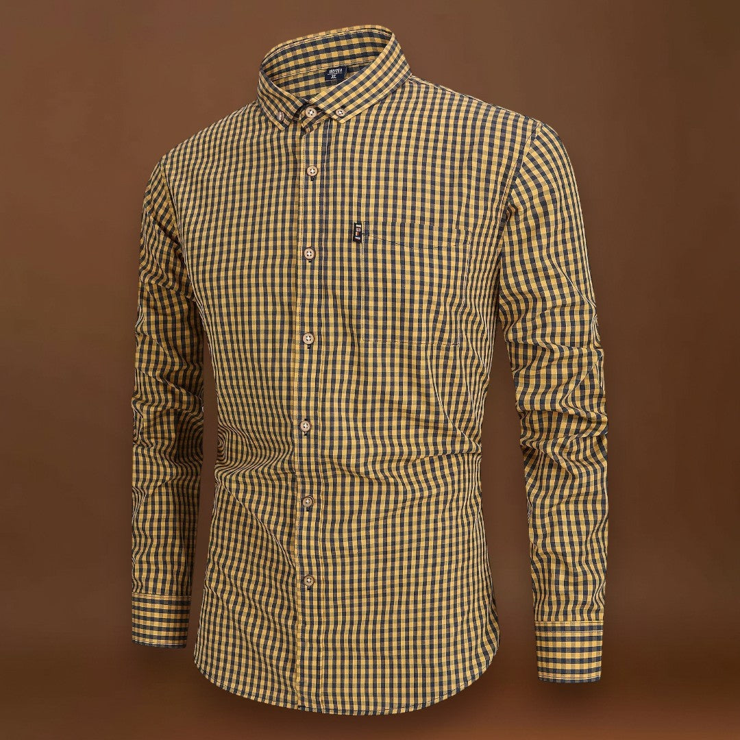 Camisa - Xadrez e Mistura Suave para Movimento Natural