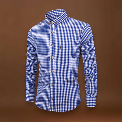 Camisa - Xadrez e Mistura Suave para Movimento Natural