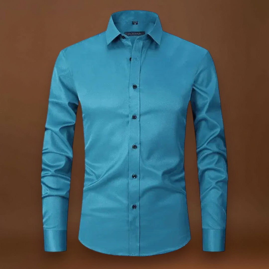 Camisa – Mistura de Poliéster Sem Rugas e Leve e Respirável