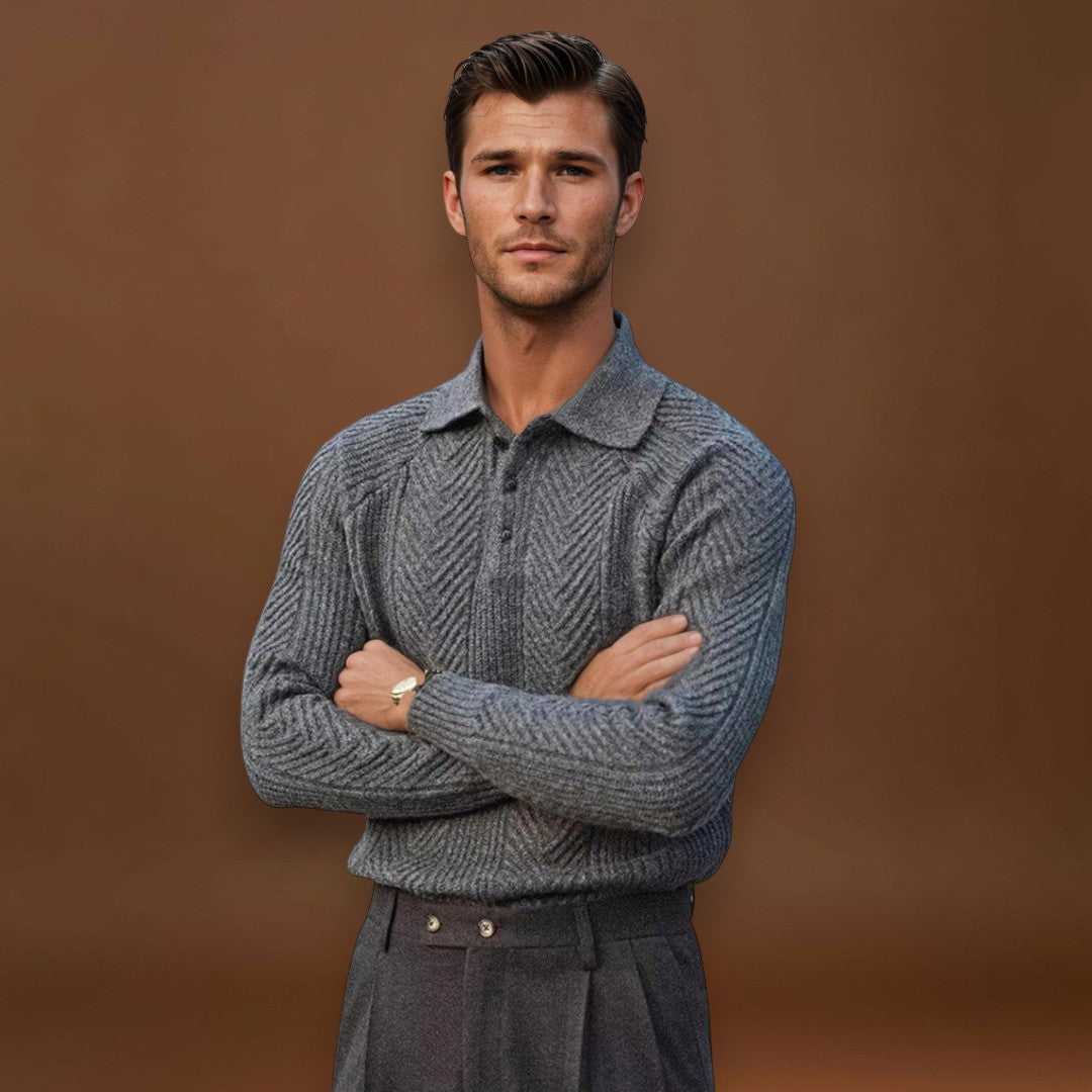 António | Camisa Gola Canelada de Poliéster