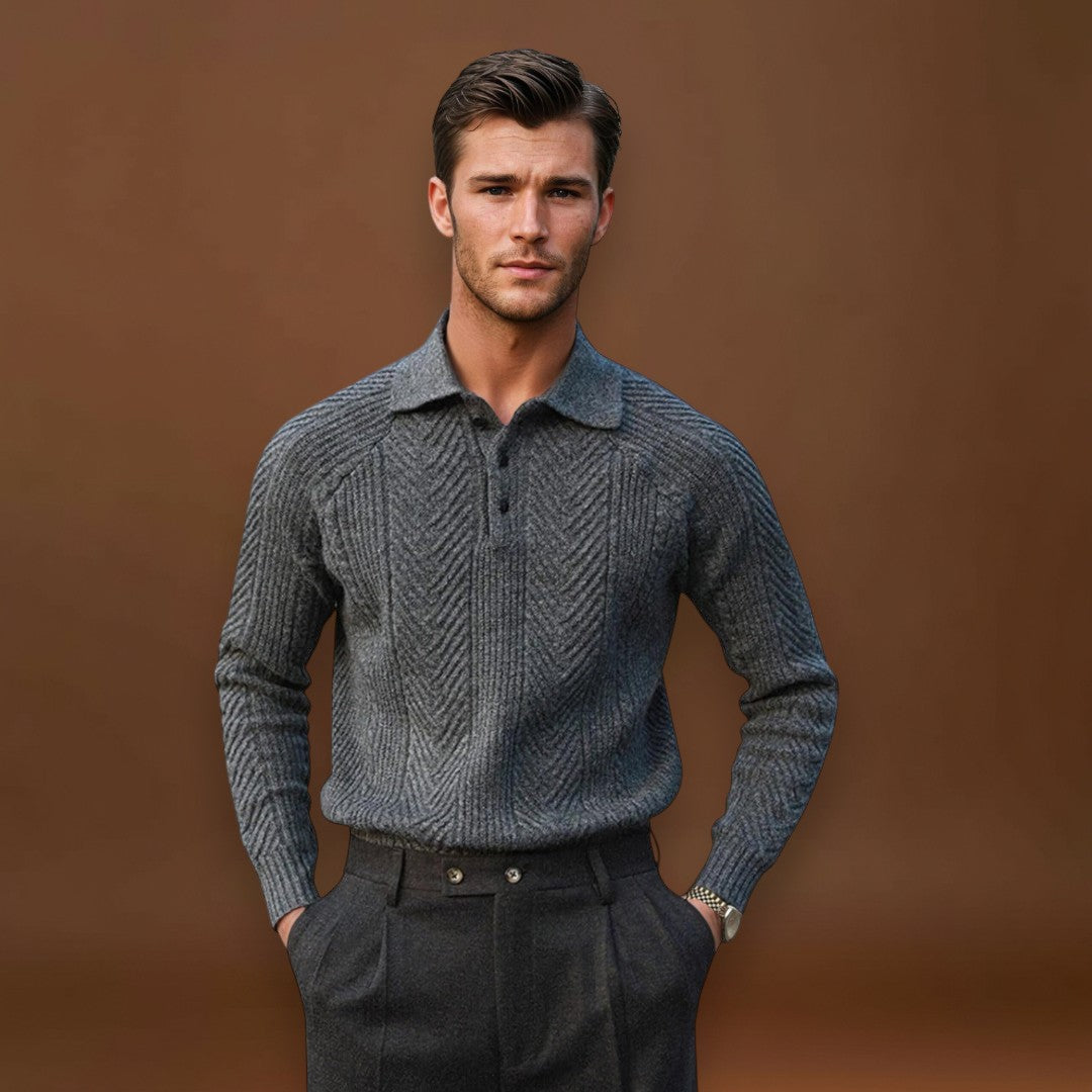 António | Camisa Gola Canelada de Poliéster