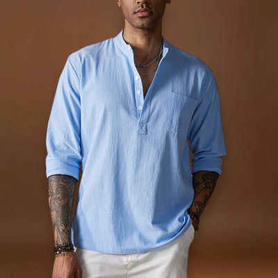 Camisa - Textura Amassada e Mistura Respirável para Conforto