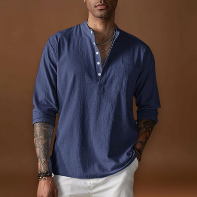 Camisa - Textura Amassada e Mistura Respirável para Conforto