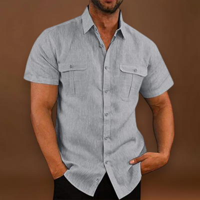 Camisa – Manga Curta Com Dois Bolsos E Ajuste Respirável