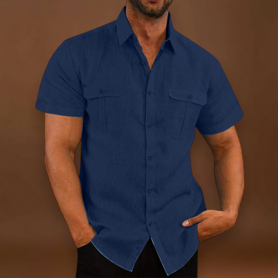 Camisa – Manga Curta Com Dois Bolsos E Ajuste Respirável