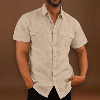 Camisa – Manga Curta Com Dois Bolsos E Ajuste Respirável