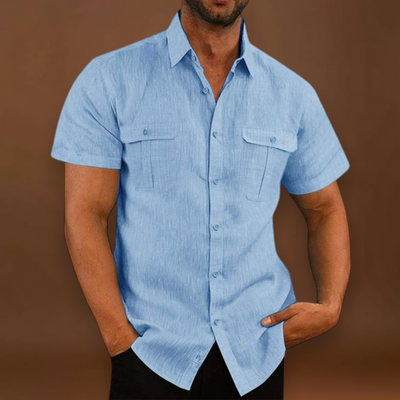 Camisa – Manga Curta Com Dois Bolsos E Ajuste Respirável