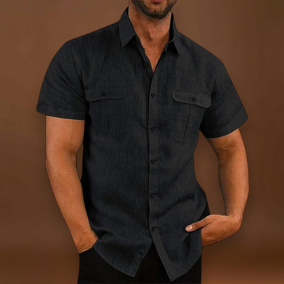 Camisa – Manga Curta Com Dois Bolsos E Ajuste Respirável