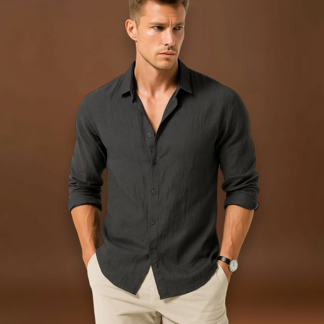 Camisa - Gola Inteligente e Botão Completo para Movimento Fácil