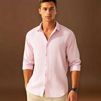 Camisa - Gola Inteligente e Botão Completo para Movimento Fácil