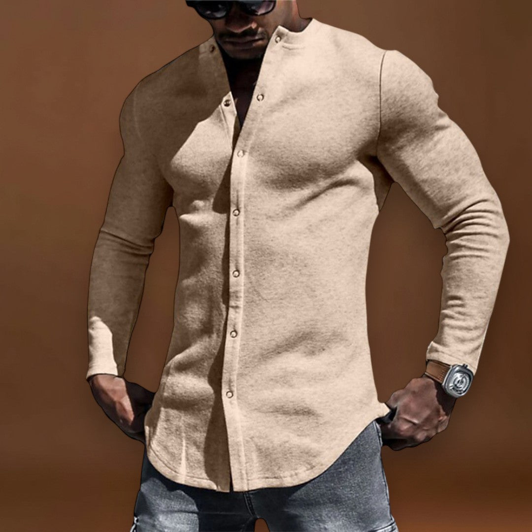 Camisa - Mistura de Tecido Suave e Forma Relaxada para Movimento Fácil