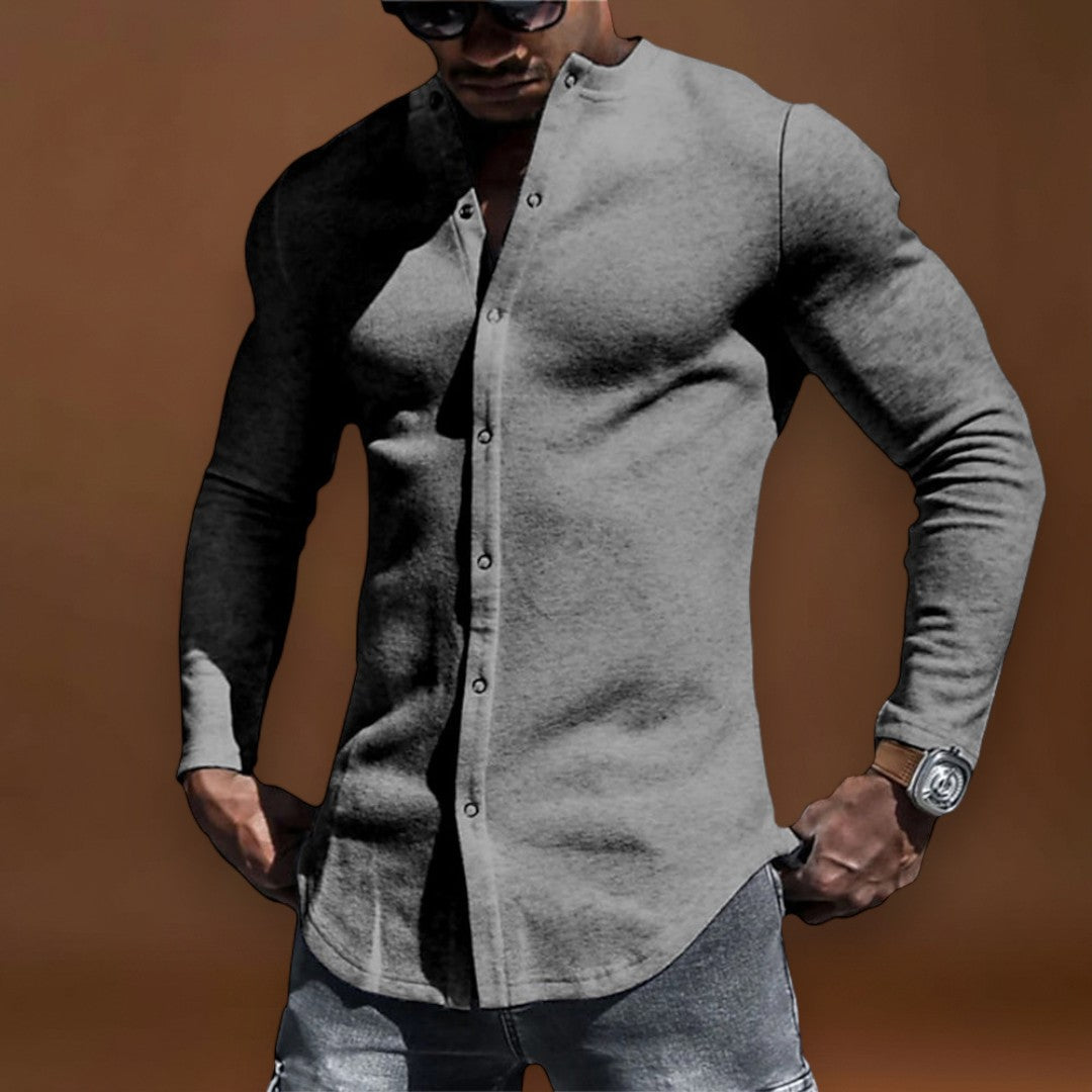 Camisa - Mistura de Tecido Suave e Forma Relaxada para Movimento Fácil