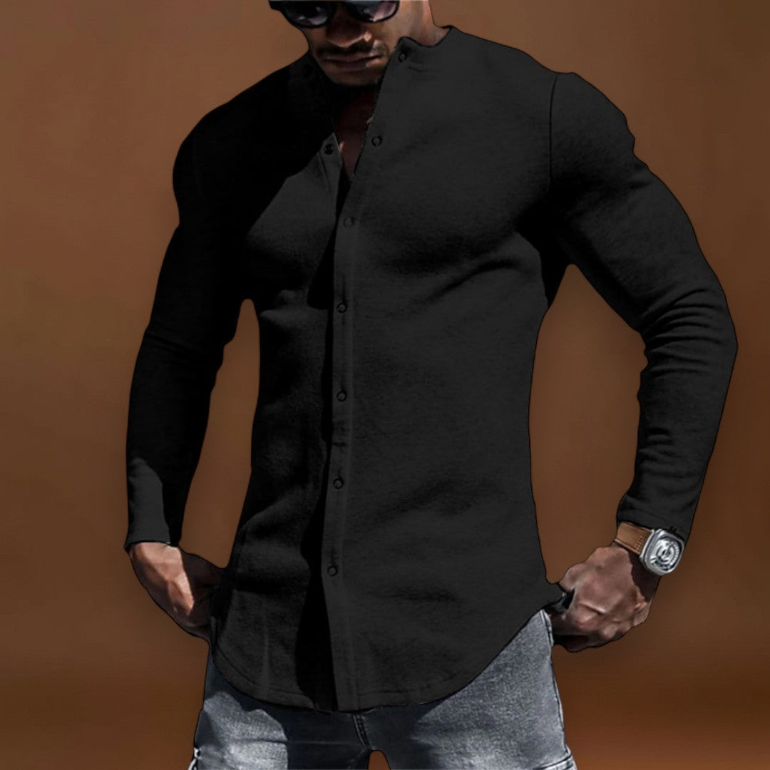 Camisa - Mistura de Tecido Suave e Forma Relaxada para Movimento Fácil