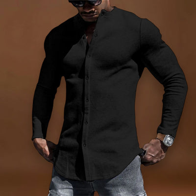 Camisa - Mistura de Tecido Suave e Forma Relaxada para Movimento Fácil