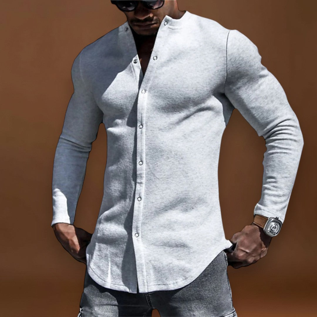 Camisa - Mistura de Tecido Suave e Forma Relaxada para Movimento Fácil