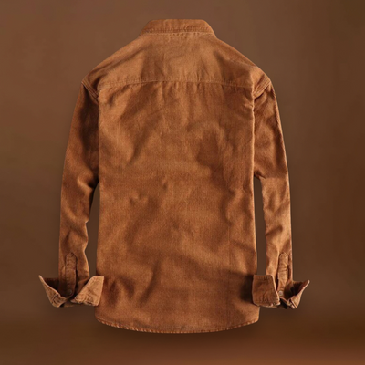 Camisa - Tecido de Veludo Mole e Bolsos de Patches para Armazenamento