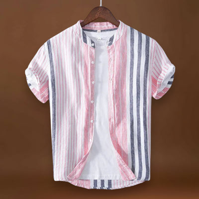 Camisa - Design Listrado e Mistura Respirável para Fluxo de Ar