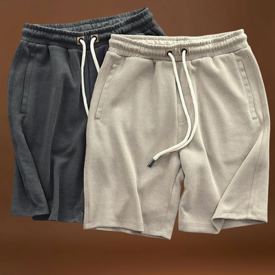 Calções – Mistura de Fleece Pesado e Acabamento Lavado Durável