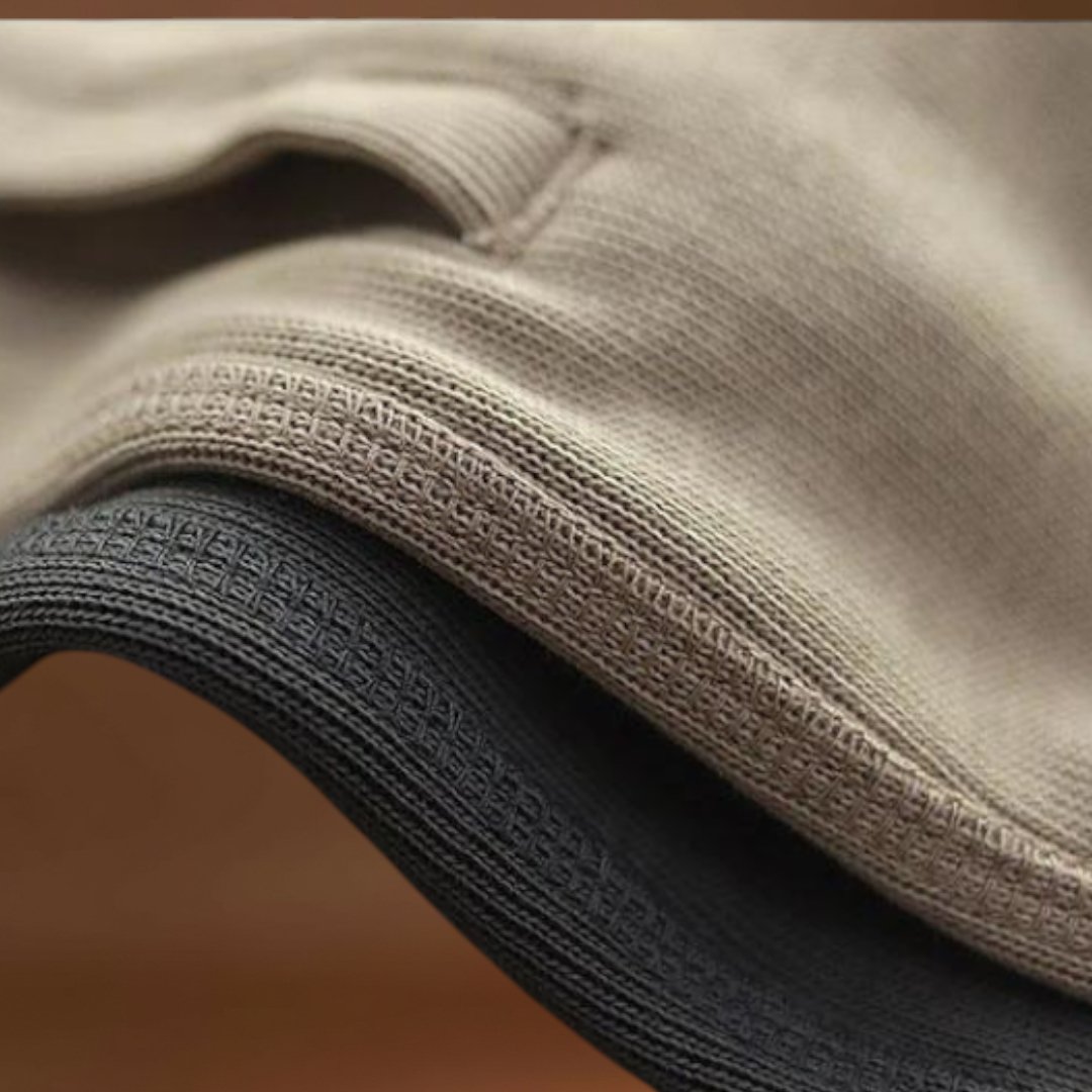 Calções – Mistura de Fleece Pesado e Acabamento Lavado Durável