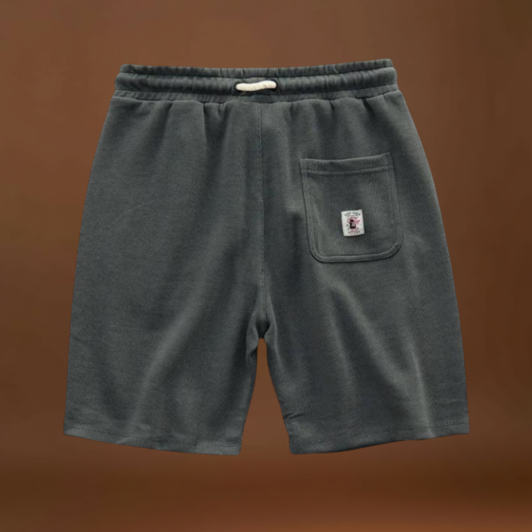 Calções – Mistura de Fleece Pesado e Acabamento Lavado Durável