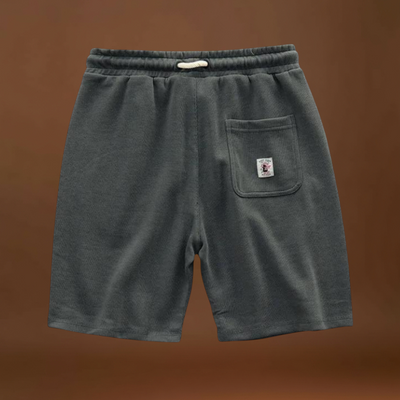 Calções – Mistura de Fleece Pesado e Acabamento Lavado Durável