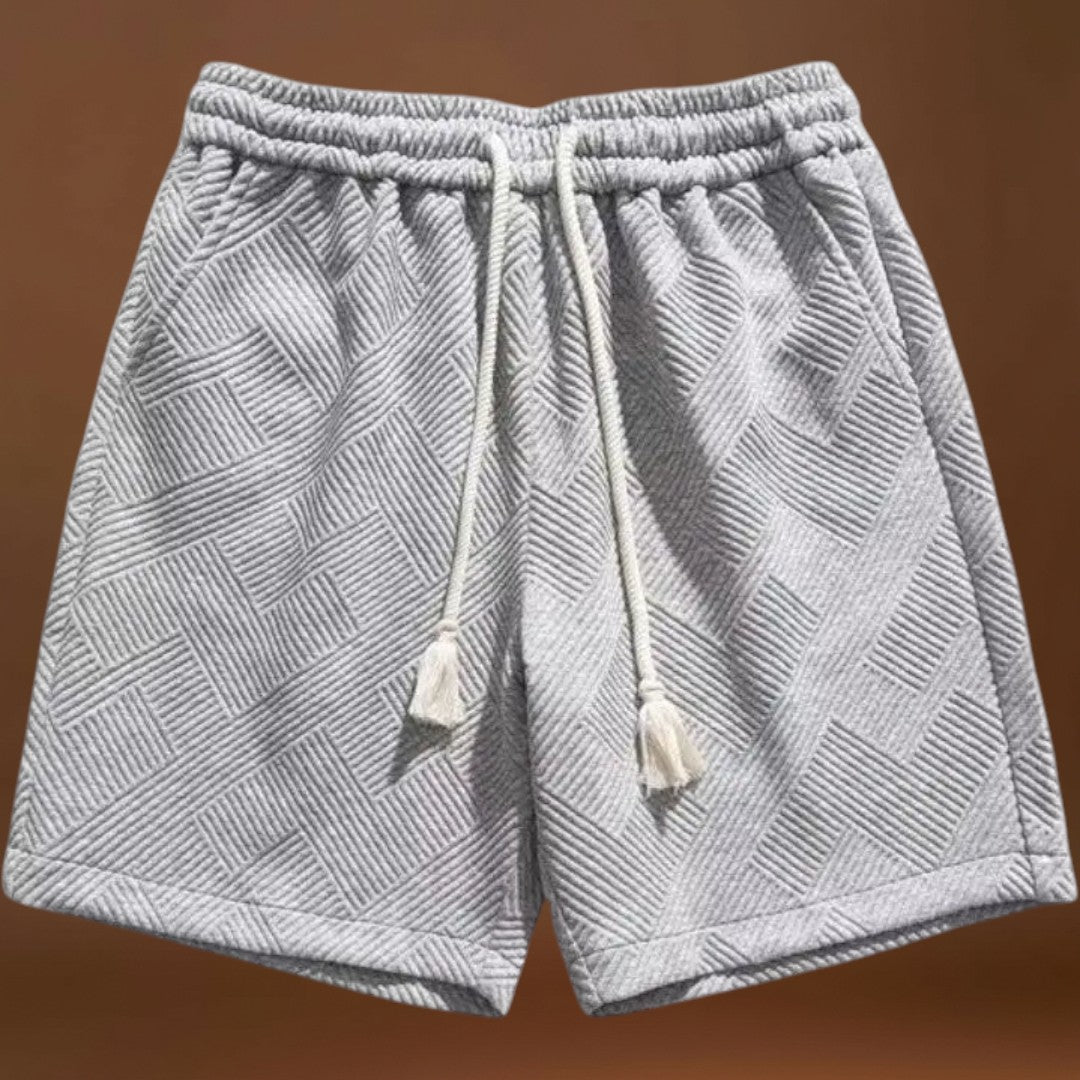 Calções - Textura em Mistura de Jacquard e Leveza Respirável