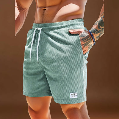 Calções - Design Listrado & Conforto em Mistura Respirável