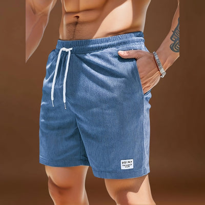 Calções - Design Listrado & Conforto em Mistura Respirável